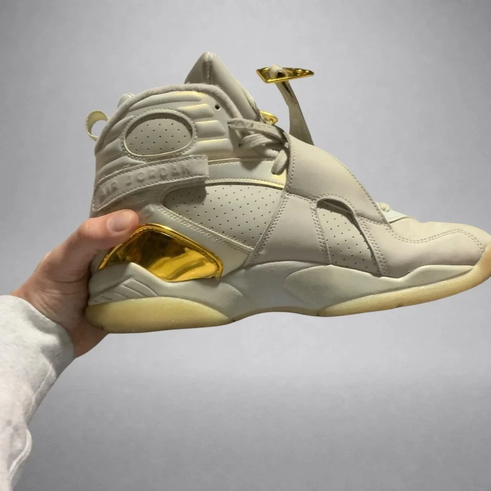 Jordan Air Jordan 7 Retro Men's High Top Sneakers White/Gold 304775-100